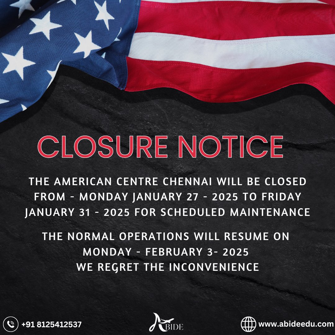 devi_Abide's tweet image. CLOSURE INFO.... 
#abideedu
#Closure
#uscounsulate
