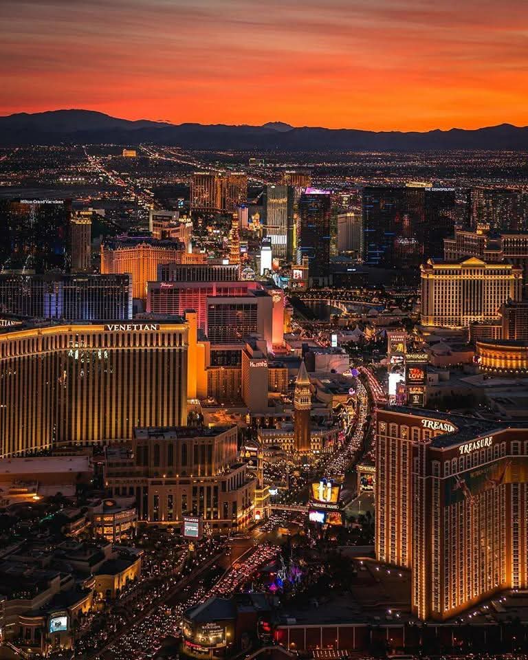 Sunset on the Las Vegas Strip 🔥