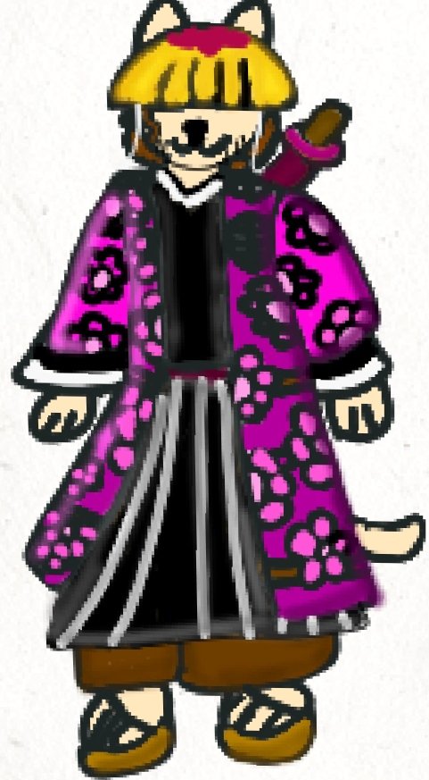 Redwalker234's tweet image. I draw my new dnd character 
Haru Tagamiu
The inspiration: Shunsui jirou Sakuranosuke Kyouraku