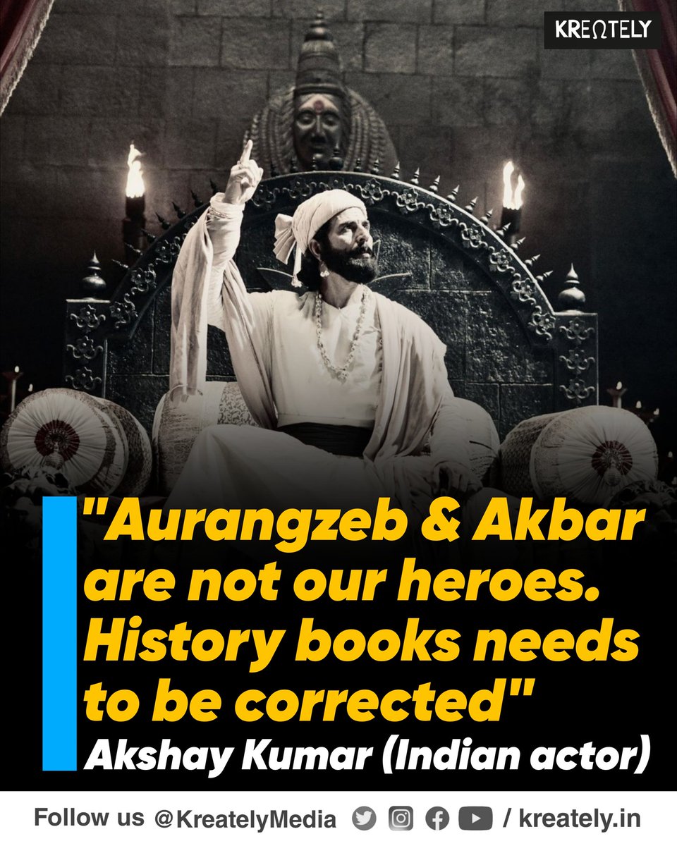 KreatelyMedia's tweet photo. Akshay Kumar ने Aurangzeb को रेल दिया 😂 https://t.co/UrddRxWgUP