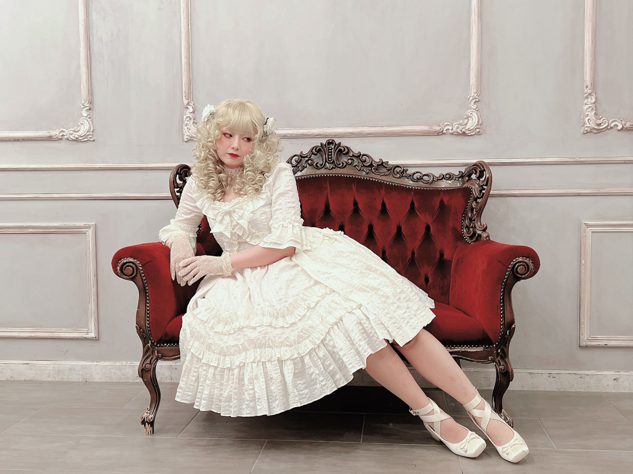 め*ろ様 シャーリーテンプルいちご柄ジャンスカ