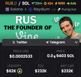 Rus Vine Founder tweet media