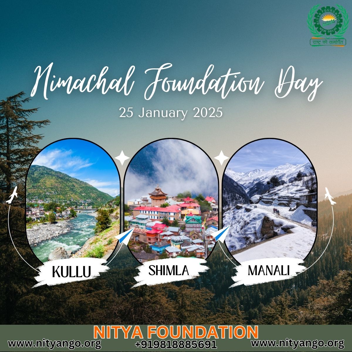 NityaNGO's tweet photo. From the serene valleys to the majestic peaks, Himachal Pradesh is a true gem of India.

For More, Stay Tuned With:
https://t.co/9Ss2YmPBNz
info@nityango.org

#himachal #himachalpradesh #india #travel #mountains #himalayas #shimla #manali #nature #travelphotography https://t.co/gQraLfqe27