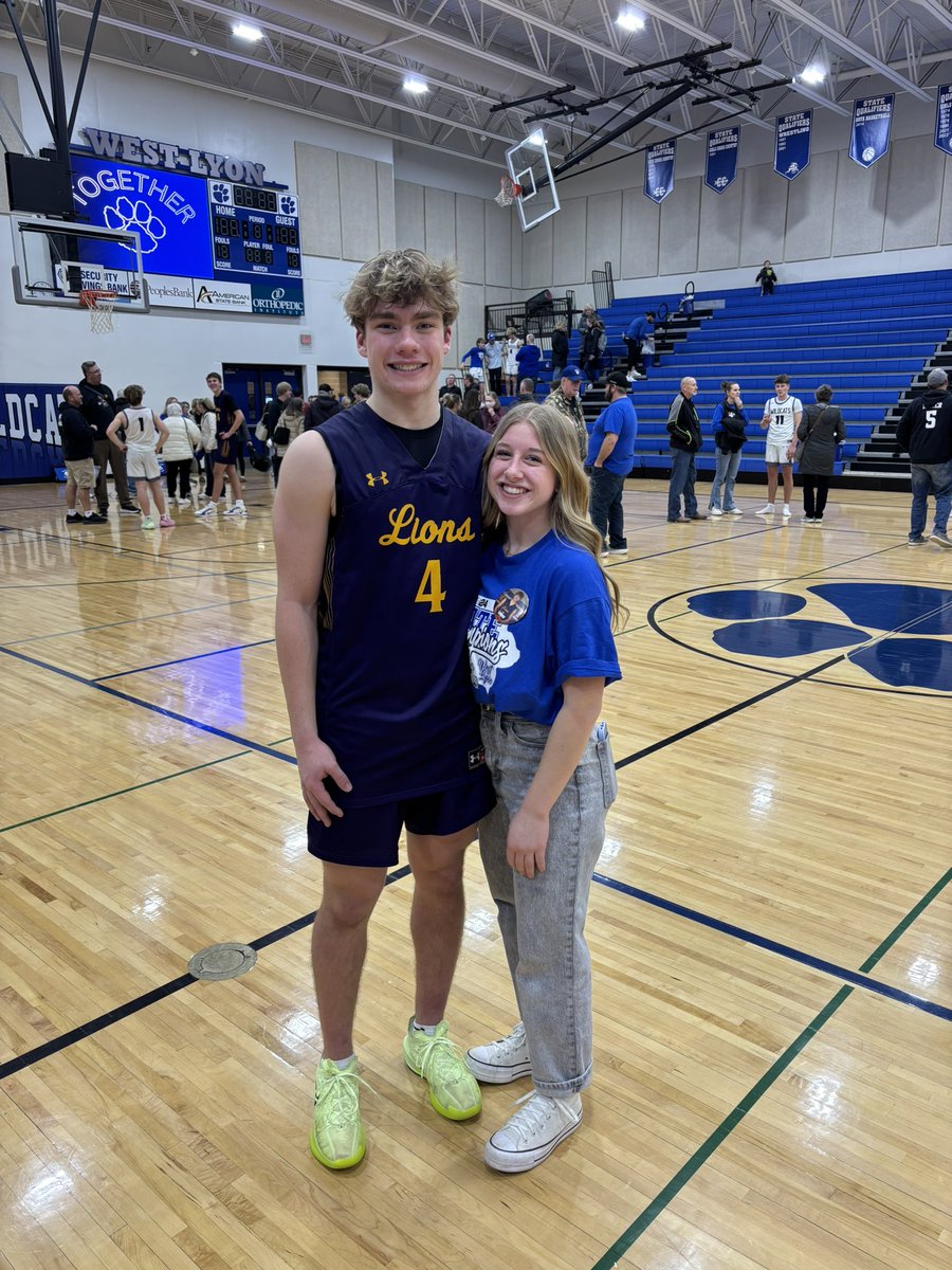 Thanks Grandma Jo and Grandpa Greg for coming out to support Auna, Logan, and the Lions tonight!