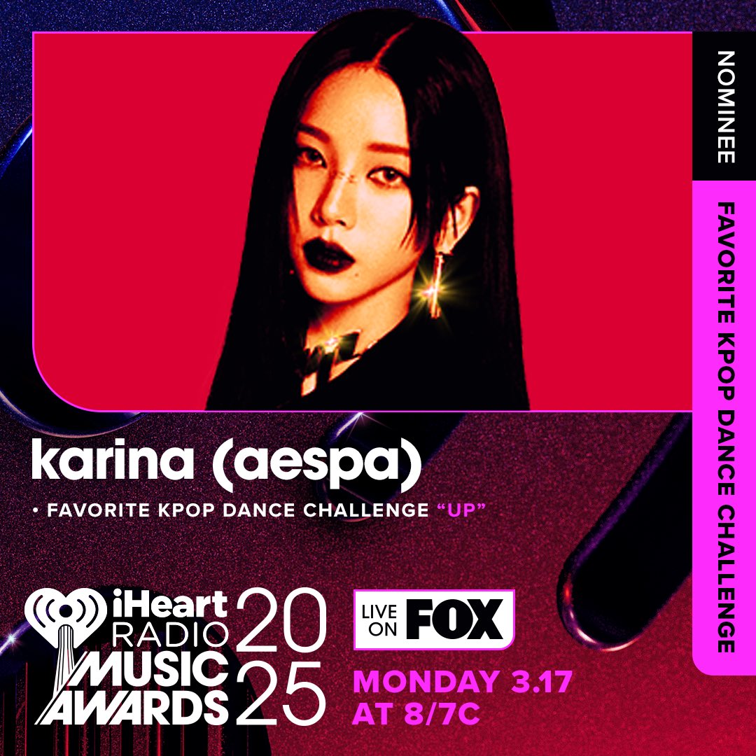 Thank you MYs and iHeartRadio! So thankful for all your support 💙

Make sure to vote here 🗳️
iheart.com/music-awards/#… 

#aespa #æspa #에스파
#KARINA #카리나
#iHeartAwards