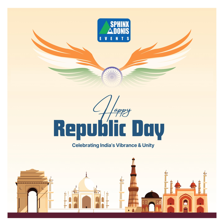 SphinxAdonisEve's tweet photo. This Republic Day, let’s salute the vibrant spirit of India - a land where traditions meet aspirations and diversity weaves a tale of unity. 

Happy Republic Day! 🕊✨
.
.
.
#SphinxAdonis #RepublicDay #SphinxAdonis #CelebratingIndia #EventManagement #Unity #IndiaInspiresUs https://t.co/8j9e5Ies7m