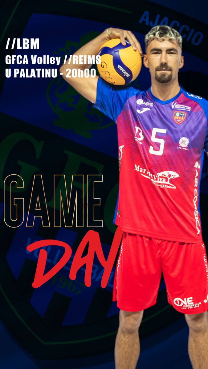 GFCAVolleyBall's tweet photo. #JOURDEMATCH ๐ฅ
๐๐ญ๐ญโขย ๐๐๐๐ // ๐ฅ๐๐๐ ๐ฆ
๐ @UPalatinu
๐20h00
๐ค @Corse_Matin , parrain de la rencontre
๐ Billetterie: https://t.co/1oNzuATfZ3
๐ฅ๏ธ Live: https://t.co/awkKpsjCv3
#gfcavolley #gfca #lnv #lbm #ffvolley #volleypro #volleyball #sportpro #ajaccio #corse https://t.co/IF0ngsxkT7