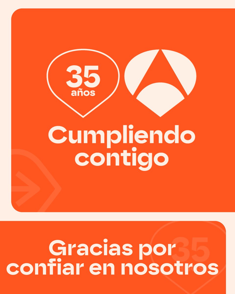 Hoy, sábado 25 de enero, <a href="/antena3com/">Antena 3</a> cumple años. ¡Gracias a todos los espectadores y profesionales del sector por confiar en nosotros! 🎂 🥳 

Y felicidades a toda la familia de Atresmedia 🥰🥰

#Antena3Cumple35 🧡
