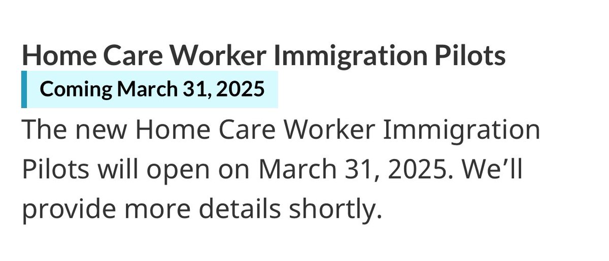 TundeTASH's tweet photo. IRCC is about to give us joy in March. The Home Care Worker Immigration Pilot is coming. 🕺🏿

Turn on notification for updates!! https://t.co/wDtSpWCNsV