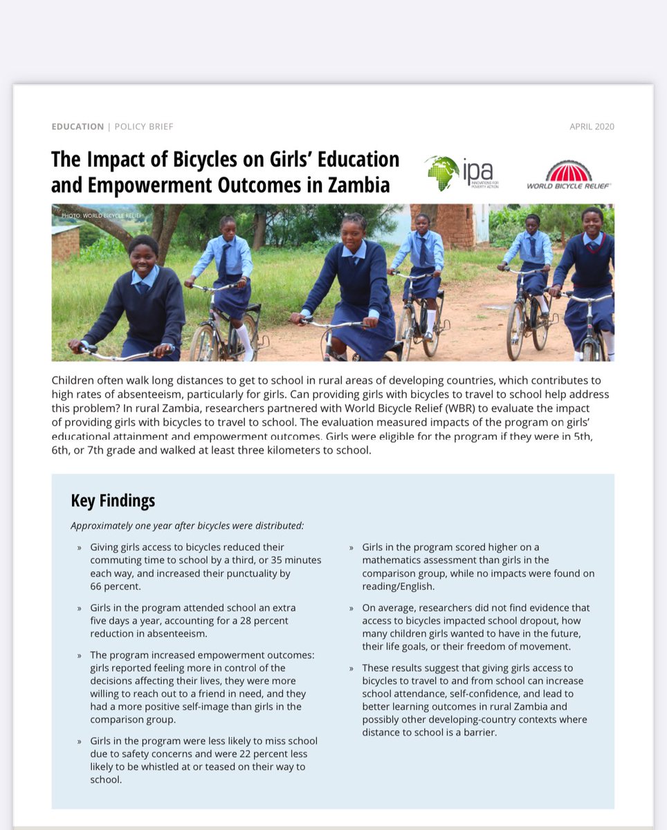 And on world’s education day we appreciate the positive impact of bicycles on girls’ education. 

Keeping girls in school prevents them from acquiring HIV. 

Bicycles help to keep girls in school.