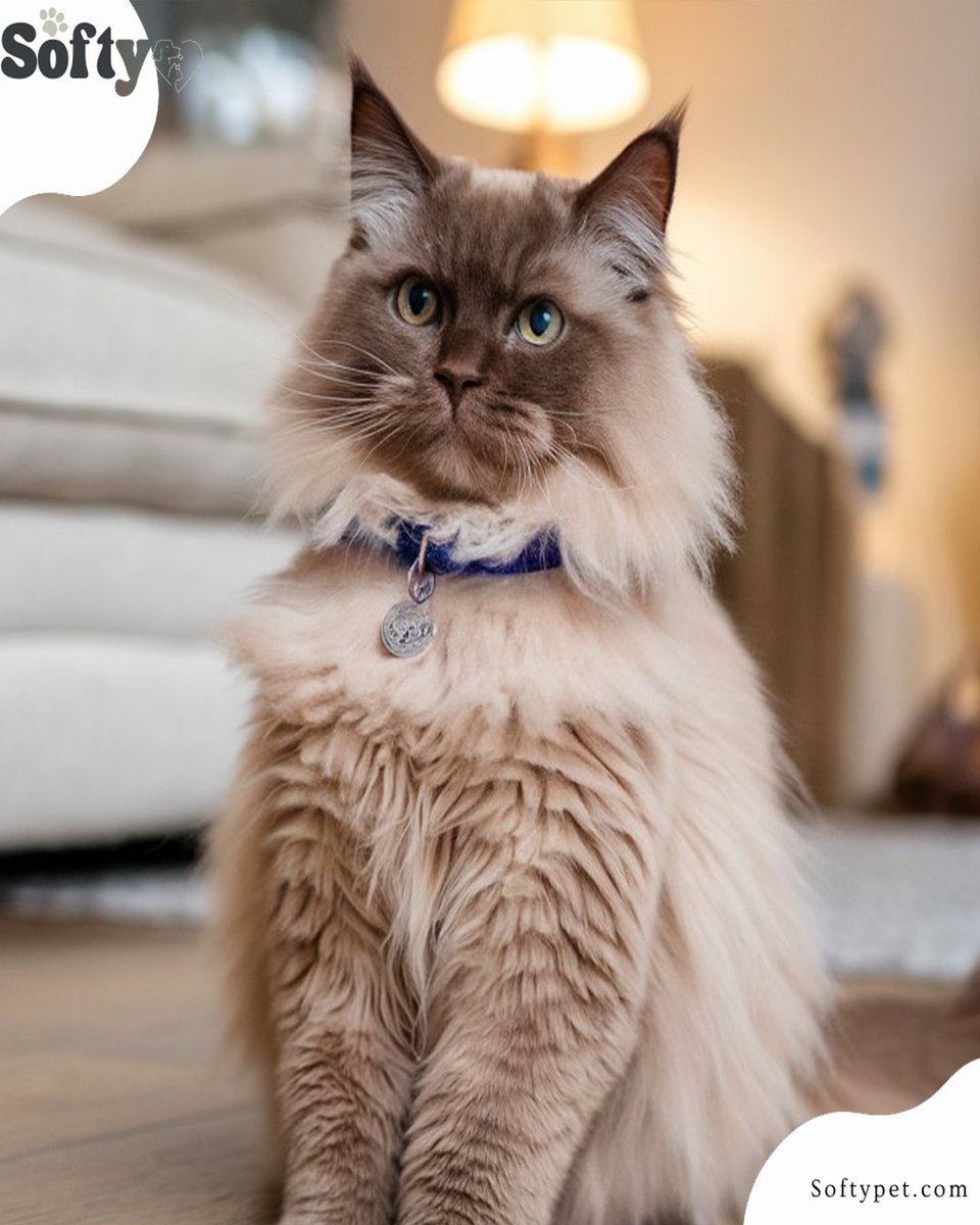 SoftyPet0's tweet image. Regal and ready for cuddles! 👑😻 #CatOfTheDay #FluffyCat #PetModel