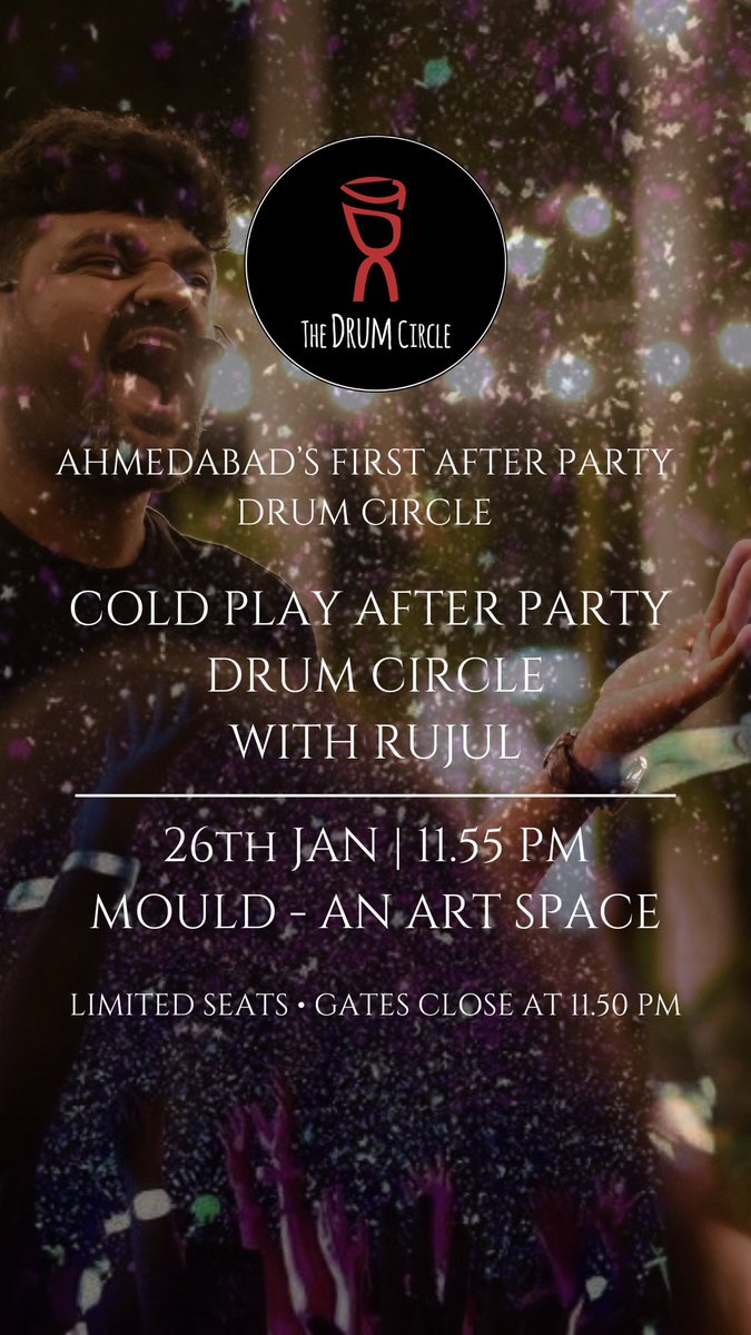 rujulv's tweet photo. Hey @coldplay would you like to join? We’ll have to rish after the concert then. I’ll arrange passes for you guys. @thedrumcircle_ https://t.co/6Xh4suBzDB