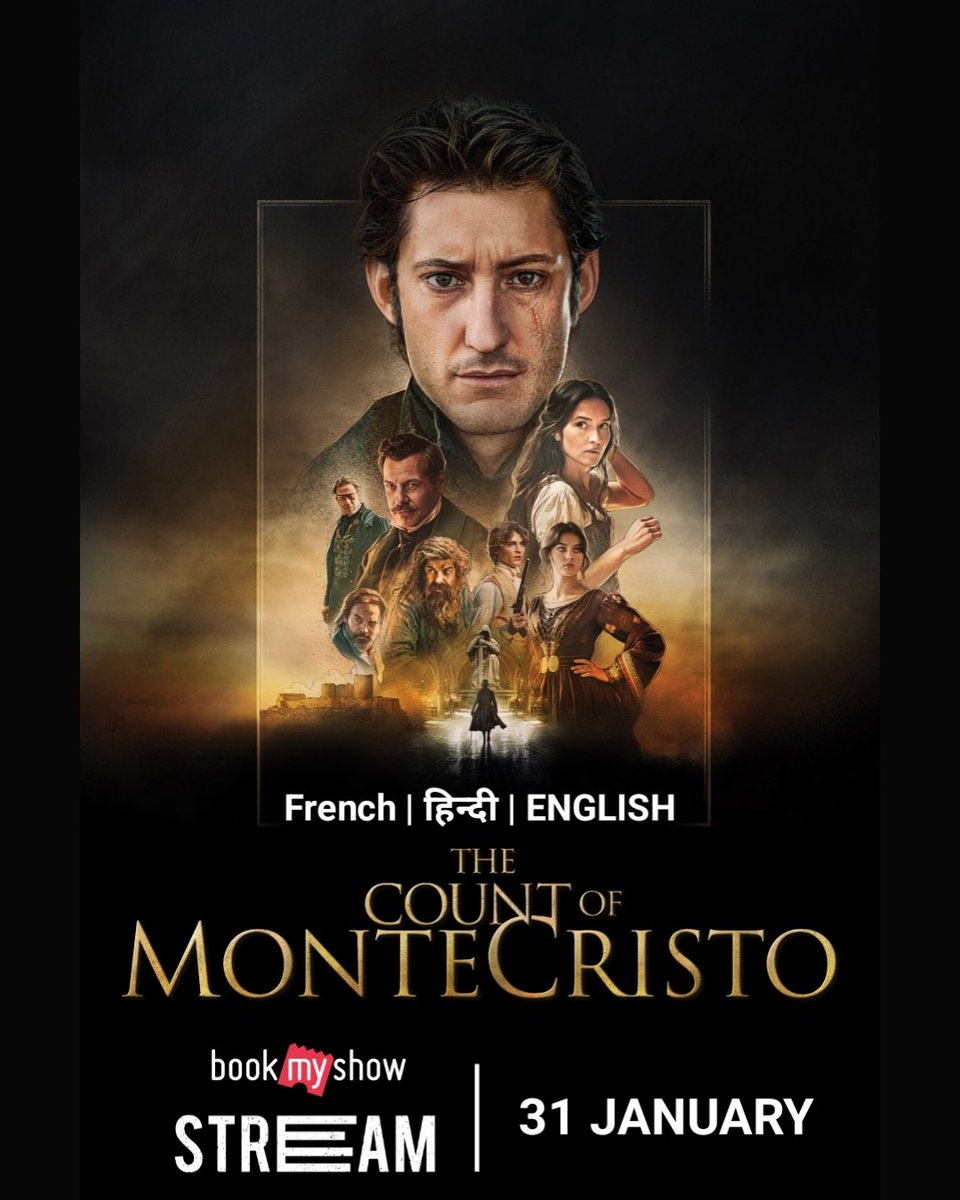 FlickMatic_'s tweet photo. #TheCountOfMonteCristo French Historical Action Adventure Film, Arrives January 31 on @BmsStream
Also In #English & #Hindi Dubs Audio Languages
IMDb Rating:- 7.6/10
Official Trailer:-
https://t.co/sV8M4tz3af
#TheCountOfMonteCristoMovie #BMSStream #VOD @FlickMatic_ https://t.co/bD2WsaBs90