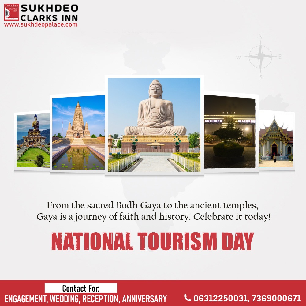 InnSukhdeo's tweet photo. Explore the charm of Gaya with a luxurious stay at Sukhdeo Clarks Inn. 

📍Gaya: A destination of peace, culture, and heritage.     

#NationalTourismDay #SukhdeoClarksInn #BestResortInGaya #Flydine #ExploreGaya #TourismDay2025 #IncredibleIndia #BodhGaya #SacredDestinations https://t.co/gX7GZbC3P9