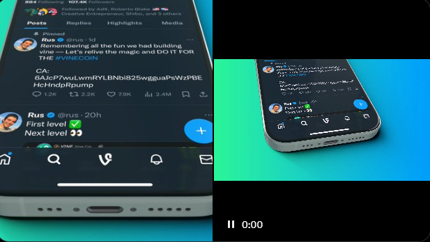 불과 런칭 하루만에 Binance 선물상장하고, 트럼프 이후에 흡성대법으로 홀로 상승하고 있는 $VINE 한번 알아보자

1️⃣ VINE 코인, 도대체 뭐길래?
VINE은 단순한 밈코인이 아니야
원래 2013년에 출시된 6초짜리 짧은 영상 공유 플랫폼이었어 틱톡(TikTok)보다 먼저 나왔고, 짧고 재미있는 영상으로