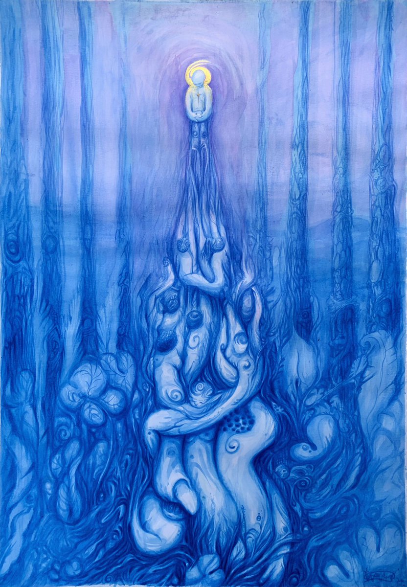 igbobinna's tweet photo. IT TAKES A VILLAGE TO RAISE A CHILD [ ink on paper, 25 x 17 inches,2024]
 I know roots grow underneath but as it is below so above therefore sometimes it tapers upwards. 
Never believe anyone who claims self-made or self-taught 

#nwauliseries #community
#child #line #igbobinna https://t.co/QU1NAfiMet