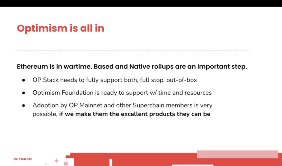 Native Rollups becoming real, they will solve all the issues that current  rollups have: - Interoperability, unifying the rollup ecosystem -  Governance attacks, MultiSigs - Default Experience of the Ethereum.  Yesterday there
