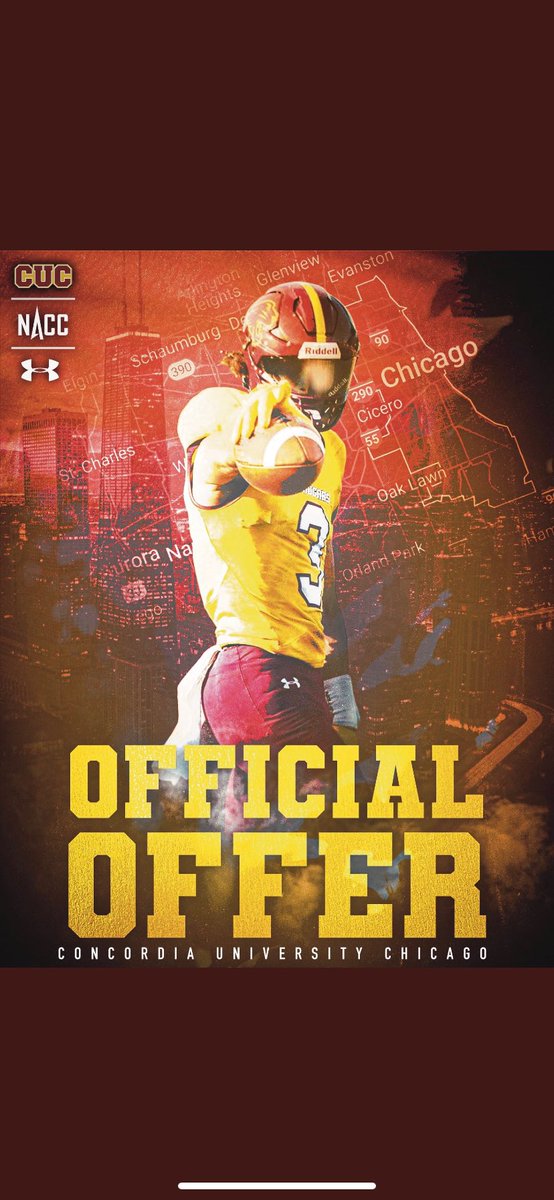 I am blessed to receive my 3rd official offer from Concordia University Chicago <a href="/CoachSeveCUC/">Seve Loubriel</a> <a href="/RichwoodFB/">Richwood High School Football</a> <a href="/Freeman9912/">Big Freeman🐐</a> <a href="/BakariGuice/">Bakari Guice</a> #AGTG