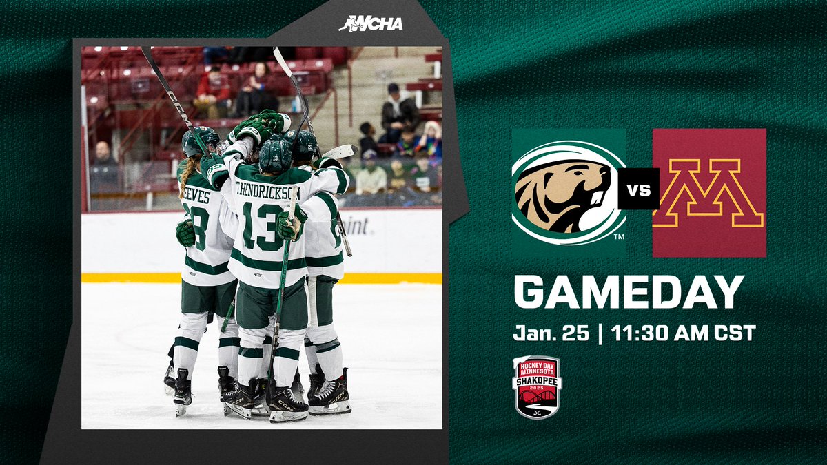 Up early for <a href="/HockeyDayMN/">Hockey Day Minnesota</a>  GAMEDAY!!

🆚(3) Minnesota
⏰ 11:30 AM
🏟 <a href="/ValleyfairMN/">Valleyfair</a> 
📺 <a href="/FanDuelSN_NOR/">FanDuel Sports Network North</a> 
📻 <a href="/BeaverRadioNet/">Beaver Radio Network</a> FM 94.3
📈 gophersports.com/sidearmstats/w…

#GoBeavers #BeaverTerritory #HDM2025