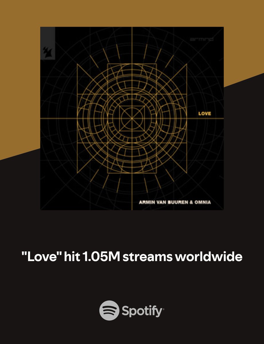 omniamusic's tweet photo. What an amazing week it was! So happy to see such a huge worldwide support of our new track with @arminvanbuuren !
'LOVE' has reached over 1 million @Spotify streams just in one week!
Thank you for listening guys! It means a lot!
Love!

@Armada https://t.co/JLcgKaAIWK