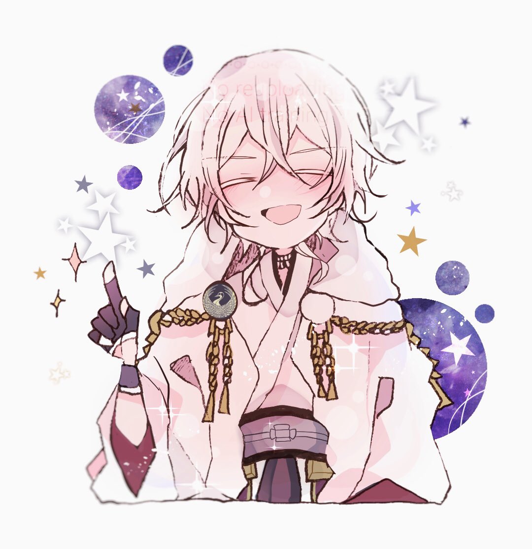 鶴丸国永(刀剣乱舞) 「綺羅星:鶴丸国永 」|なつののイラスト