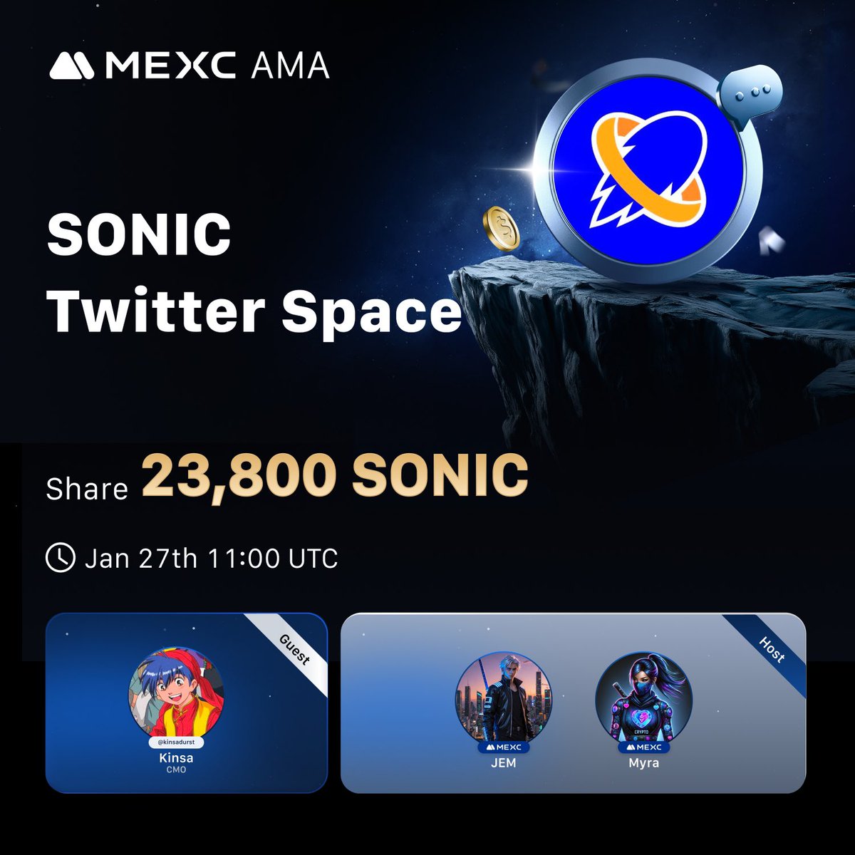 MEXC_Listings (@mexc_listings) on Twitter photo 🔥 Join the #MEXC x #SONIC / <a href="/SonicSVM/">Sonic SVM ✈️ ETHGlobal NYC 2025</a> X Space AMA:  x.com/i/spaces/1rmGP… 
🎁 Win a share of the 23,800 SONIC AMA prize pool:   gleam.io/competitions/i… 🔥 Join the #MEXC x #SONIC / <a href="/SonicSVM/">Sonic SVM ✈️ ETHGlobal NYC 2025</a> X Space AMA:  x.com/i/spaces/1rmGP… 
🎁 Win a share of the 23,800 SONIC AMA prize pool:   gleam.io/competitions/i…