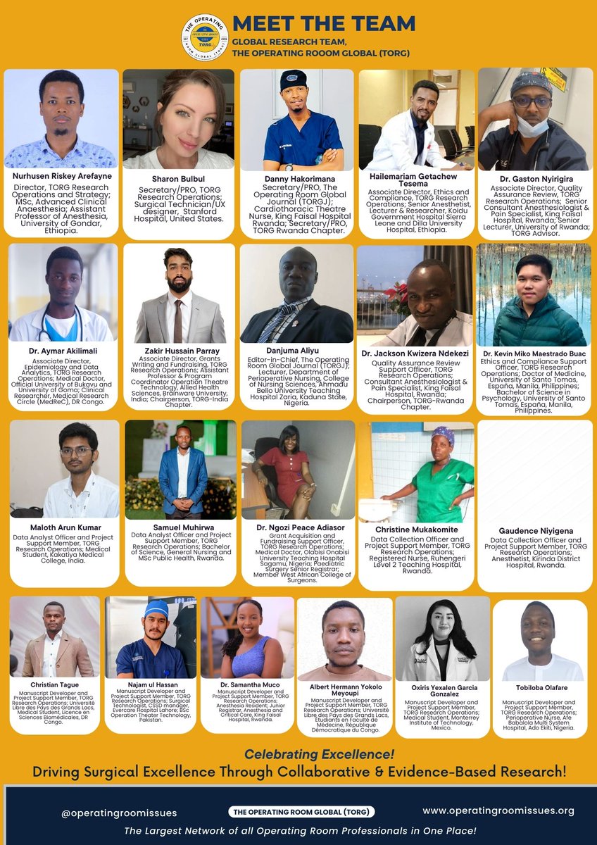 theORglobal's tweet photo. Introducing the TORG Global Research Team!

Learn More and Meet the team here:
https://t.co/RHFfBhReIB

#TORGGlobalResearch #SurgicalInnovation #PerioperativeCare #GlobalExcellence #HealthcareResearch #TORGCommunity #CollaborateToInnovate

..... https://t.co/JmDlBNEEL9