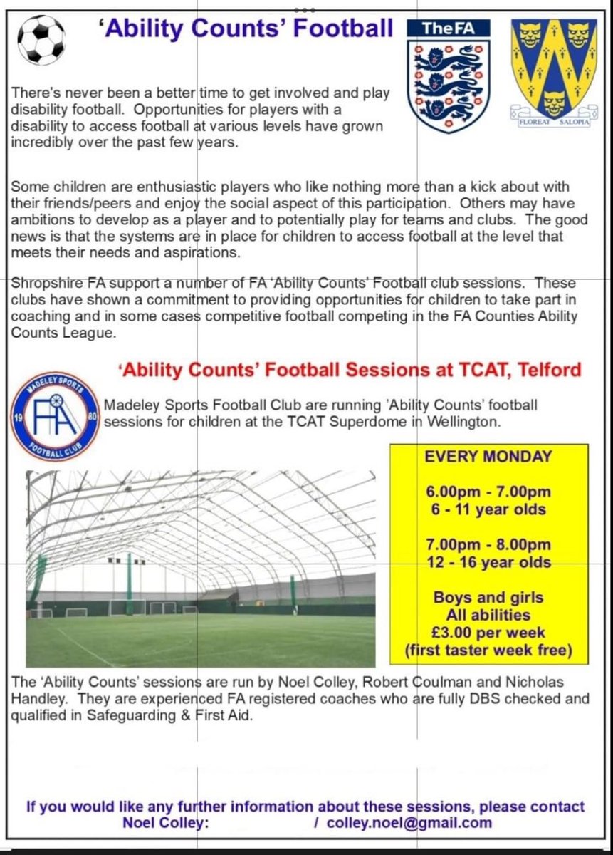 Junior players welcome to join our Ability counts section.  Options to develop skills in a fun environment in a superb venue.
