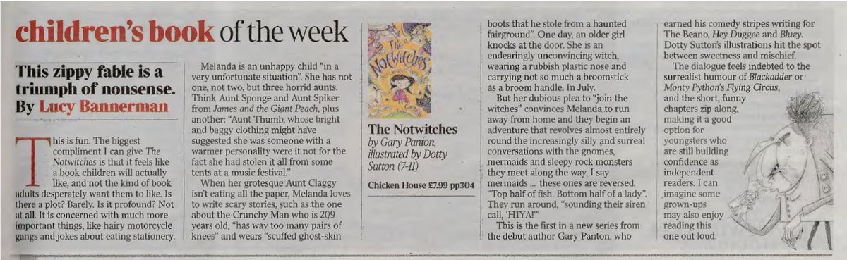 Gary Panton (@garypanton) on Twitter photo I'm absolutely over the moon to say that #TheNotwitches is The Times' Children's Book of the Week. Huge thanks to <a href="/TimesLucy/">Lucy Bannerman</a> for giving it such a lovely review. I'm absolutely over the moon to say that #TheNotwitches is The Times' Children's Book of the Week. Huge thanks to <a href="/TimesLucy/">Lucy Bannerman</a> for giving it such a lovely review.