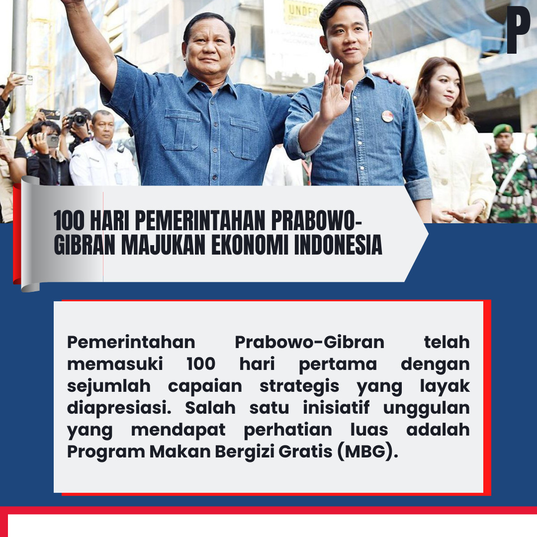 dicky_novera's tweet photo. 100 hari pemerintahan Prabowo-Gibran, Program Makan Bergizi Gratis (MBG) bukan hanya soal gizi, tapi juga investasi jangka panjang untuk ekonomi Indonesia lewat generasi yang sehat dan produktif! 💡💪 #EkonomiKuat #ProgramMBG #EkonomiTangguh https://t.co/EO3rc5xXds