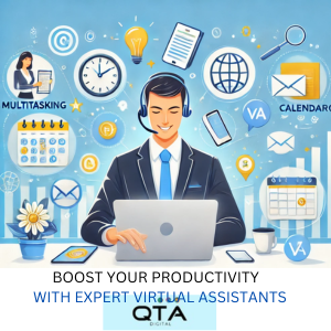 QTA_Digital's tweet photo. "Boost Your Productivity with Expert Virtual Assistants!
We handle your tasks while you focus on growth. From emails to scheduling, we've got you covered.

#VirtualAssistant #Productivity #BusinessSupport" https://t.co/YGfU8Yf2nY
