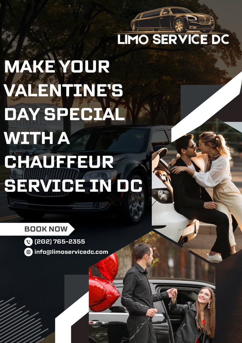 limoservicedcva's tweet image. Make this Valentine's Day unforgettable by choosing a Chauffeur Service in DC.  Book your Valentine's Day chauffeur service today by calling (202) 765-2355
#ValentinesDayLimo #ValentinesDayLimoServicesDC #ValentinesDayLimoRental #RentALimoForValentinesDay #ValentinesDayLimoRental