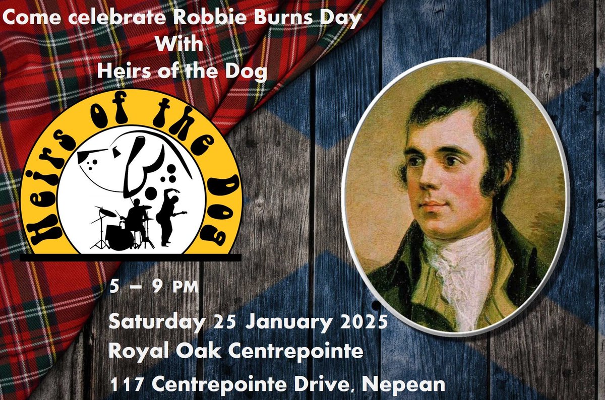 HeirsoftheDog's tweet photo. Happy Robbie Burns Day!  Catch us at the Royal Oak Centrepointe this evening from 5-9 pm. https://t.co/IFIE6FHrm1