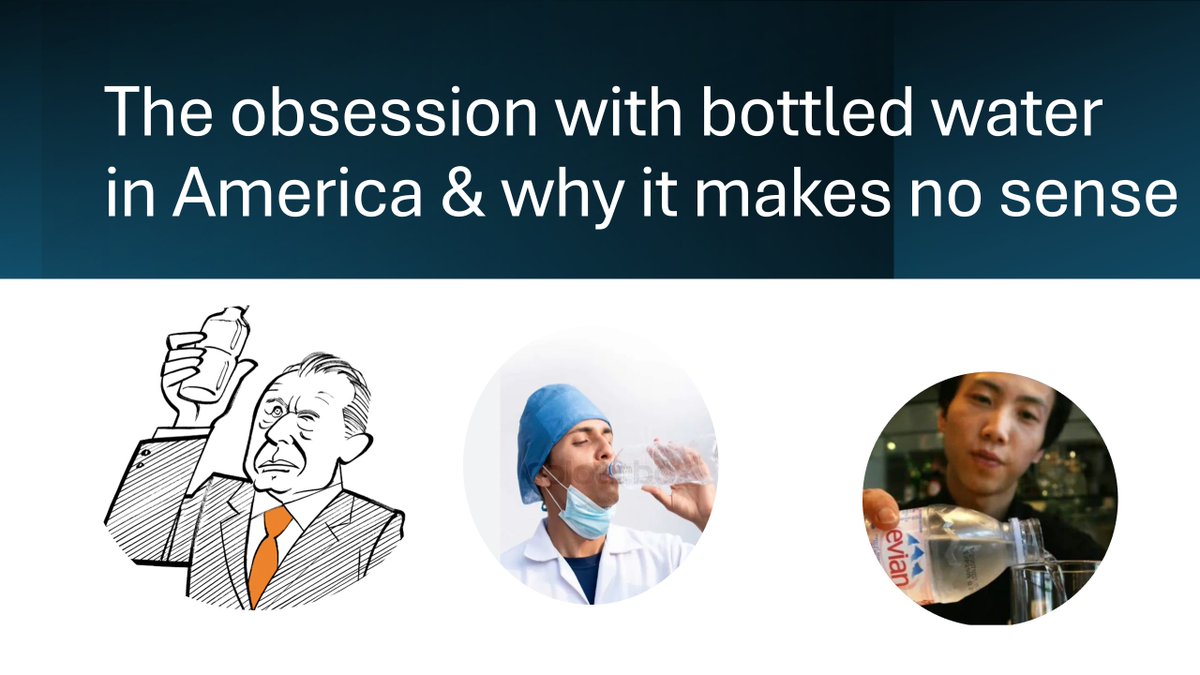 masterfulcoach's tweet photo. I am a people watcher and I'm fascinated with how many people drink bottled water when tap water is fine. I found 3 categories of folks. Elderly New Yorkers who grew up in the 60's when the water tasted like chalk, Hispanics and Chinese https://t.co/RPzHXvFYLT