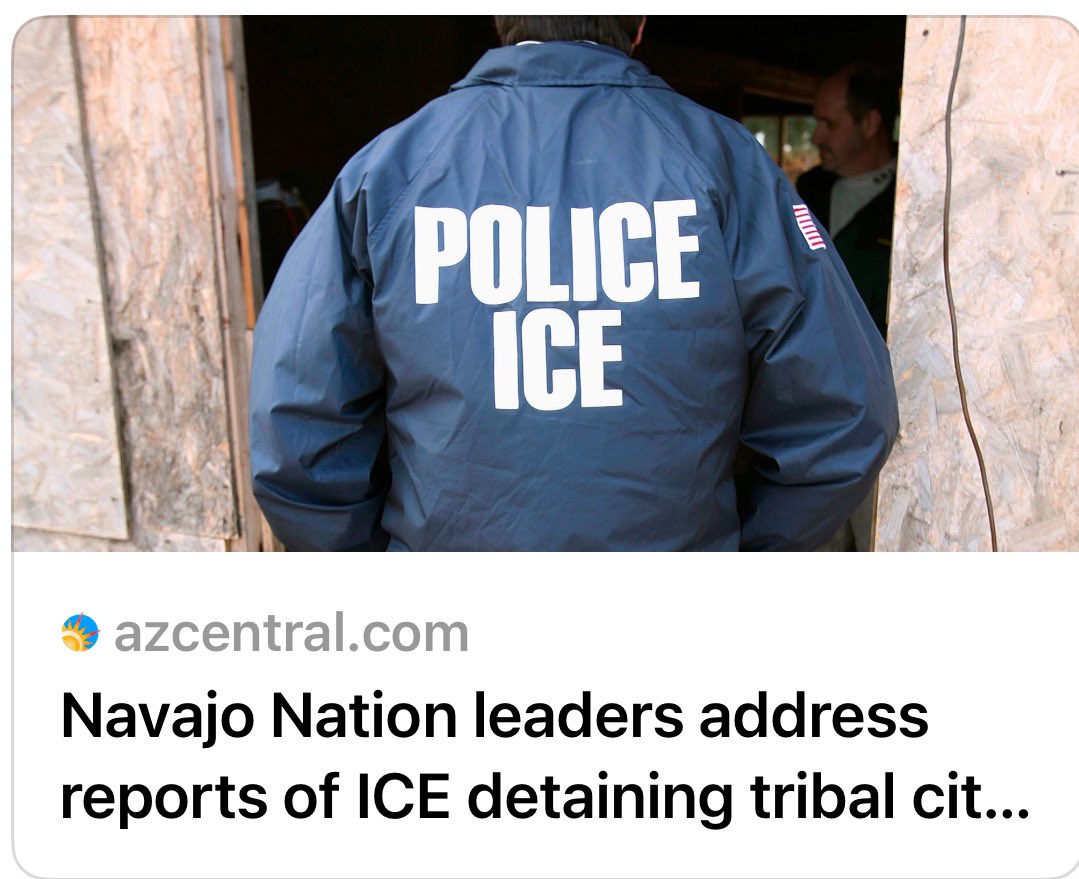 goRubenRuben's tweet photo. Oralè Resister
ICE Raiding Hunters
Are Icenapping
Navajo Tribal Citizens
In Arizona and New Mexico
#ICEHunters #Conoces #NativeAmericans #Navajo #NavajoNation #USDemocracy https://t.co/SNCANo0I3T