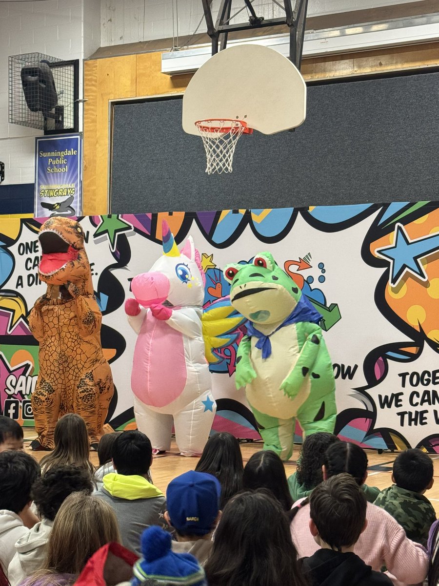 Incredible assembly today by The Saidat Show!!! Key message included: “Kindness &amp; respect create a ripple effect!” Students were engaged and energized with the powerful message that aligned with Sunningdale goals