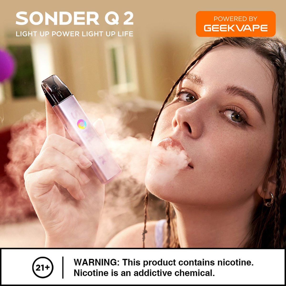 GeekvapeTech's tweet photo. Looking for a simple to use reliable device? The Sonder Q 2 is the perfect fit with consistent performance, solid battery life and several pod options to satisfy everyone!! #Geekvape #Geekvp #geekvapetech #geekvape #SonderQ2 https://t.co/Eb7XmMr4sA