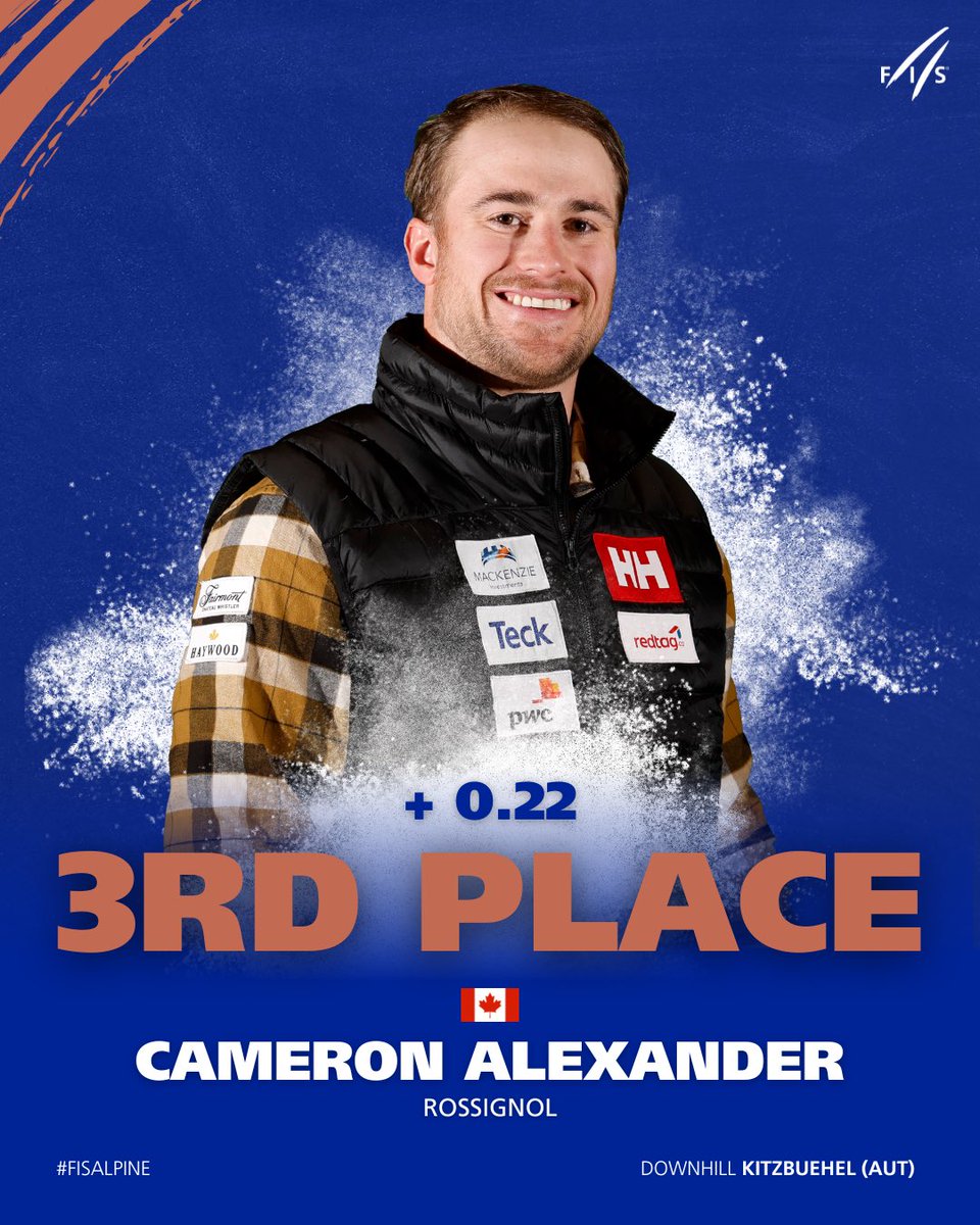 JAMES CRAWFORD 🇨🇦, the Super G World Champion, claims his first-ever World Cup victory by winning the legendary Downhill in Kitzbühel! 🏆🔥 What an incredible achievement!

2nd place goes to Switzerland’s ALEXIS MONNEY 🇨🇭, and completing the podium is another Canadian, Cameron