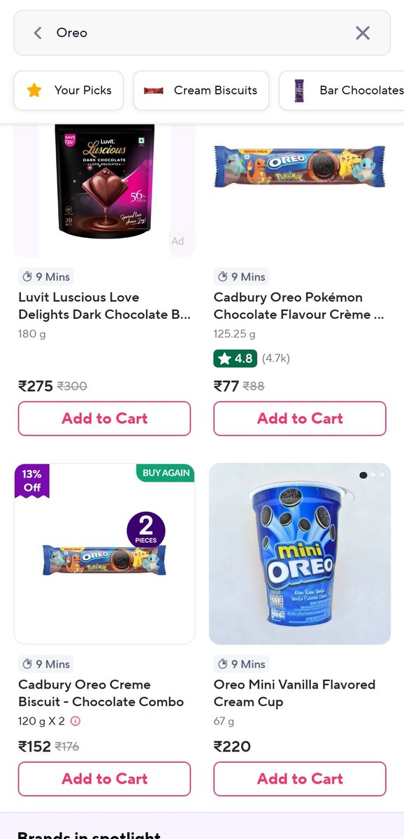 CPVikramAdithya's tweet photo. @jagograhakjago is @ZeptoNow allowed to sell goods at almost double the MRP?

Because it looks to me like a Rs. 40 Oreo packet is being sold at Rs. 80. https://t.co/Z5YfZYN91K