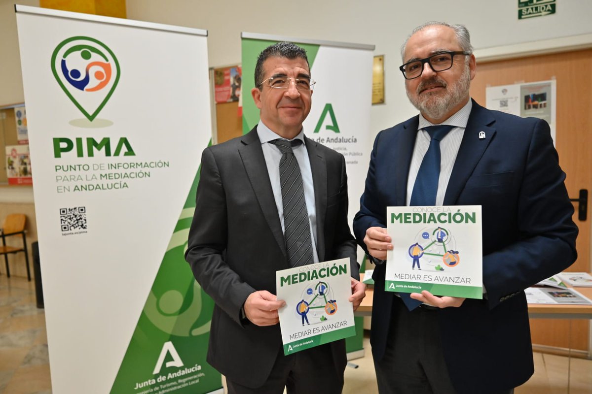 JusticiaJunta's tweet photo. Somos pioneros en impulsar esta fórmula con una #Estrategiademediación
📌Hay Puntos de Información a la Mediación en Andalucía #PIMA en las principales sedes judiciales
📌Los juzgados de lo Penal pueden derivar asuntos al Servicio de Mediación Penal #SEMPA, público y gratuito https://t.co/rV7EcTMlr1