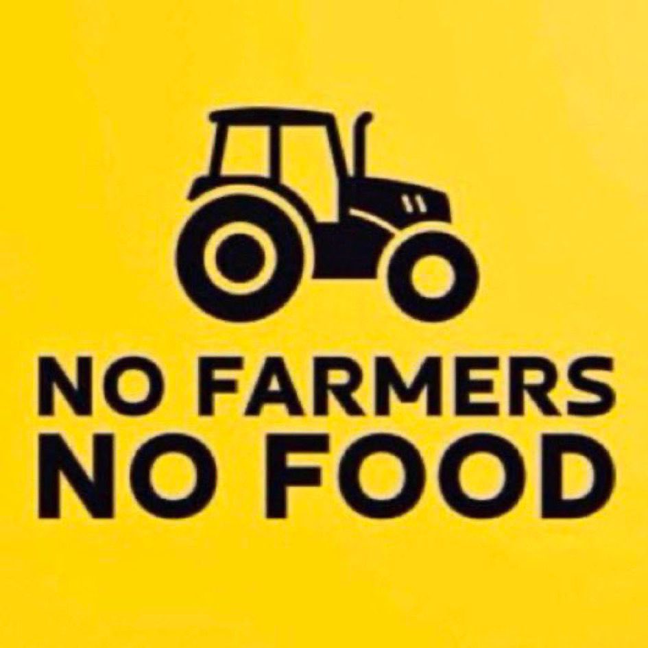NoFarmsNoFoods's tweet photo. Today is a day of unity for farmers. 
Protests are happening all around the UK against the inheritance tax on family farms. 

Show your solidarity to farmers today by using our logo on your X feed. Use our logo with a simple post of: 

#NoFarmersNoFood https://t.co/wBUAFSCFkW