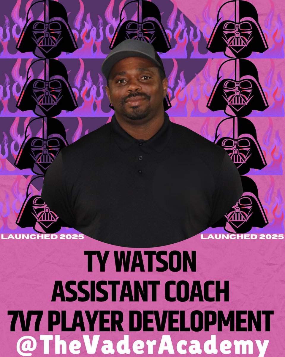 TheVaderAcademy's tweet photo. 🟪Announcement🟪

We are excited to welcome @CoachTywatt as an Assistant Coach to our 7v7 Player Development program at The Vader Academy!

🏴‍☠️About The Vader Academy🏴‍☠️
We believe in developing the whole athlete. Players of all backgrounds can grow and thrive.

#TheVaderAcademy https://t.co/7S71lZQiue