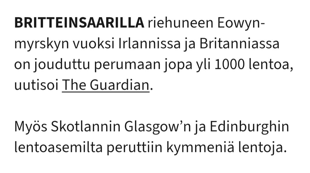 Nyt ei ole toimittajalla maantieto ihan hallussa 😬