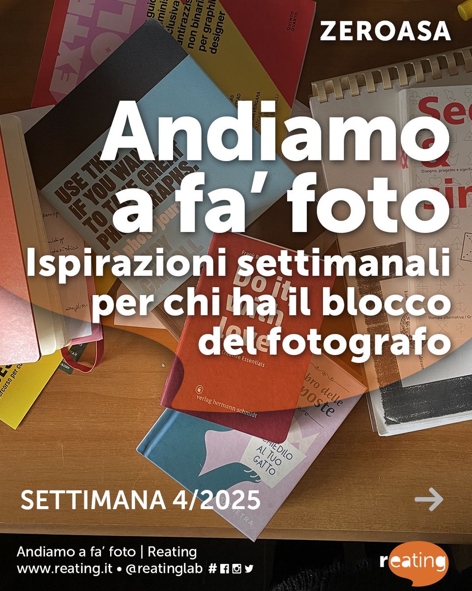 reatinglab's tweet image. Settimana 4/2025
instagram.com/p/DFP8LPCtUy7/… 
Andiamo a far foto
Ispirazioni settimanali per chi ha il blocco del fotografo
Ogni venerdì (o giù di lì) su @zeroasa!

#andiamoafafoto #zeroasa #reatinglab #fotografia #ispirazione