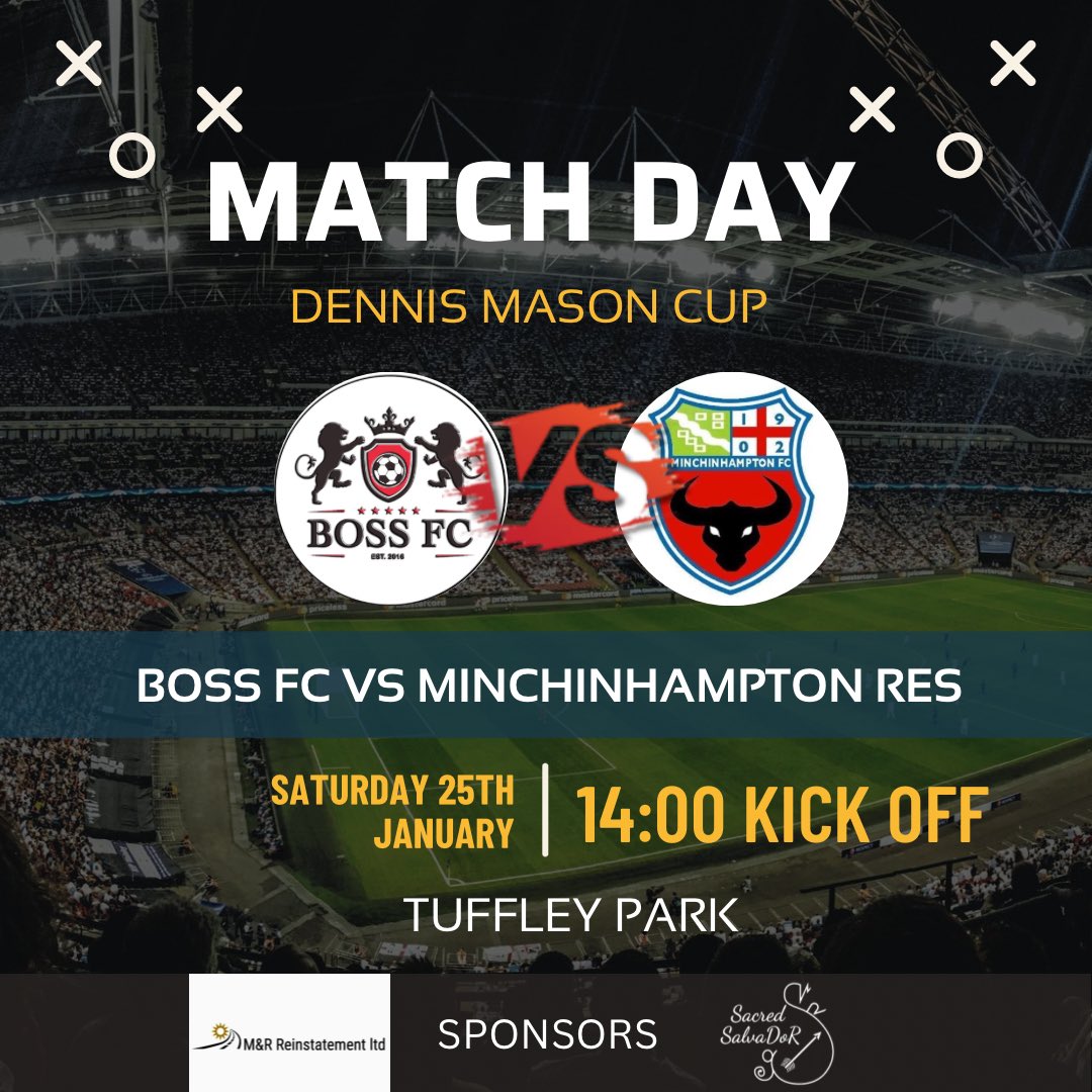 BossFC2016's tweet photo. β½οΈ were back in π action this week β½οΈ
π @fcminch Res
π Dennis Mason Cup
βοΈ 14:00
π Tuffley Park
#BOSSFC β€οΈπ€ https://t.co/TdNb9pQ0BX