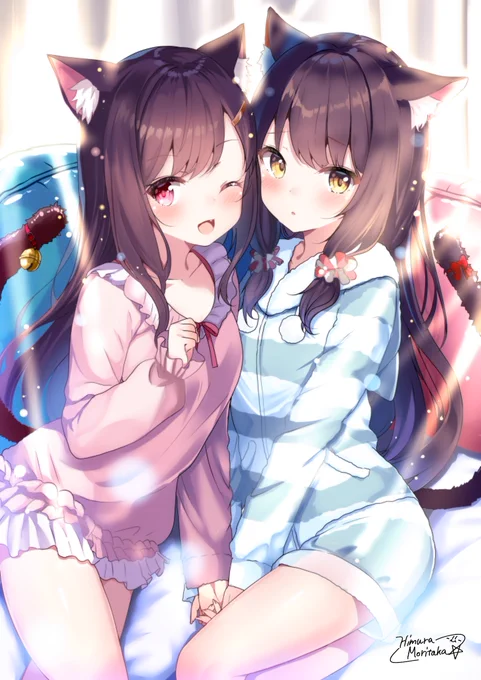 わたしたちと一緒に添い寝しよっ 