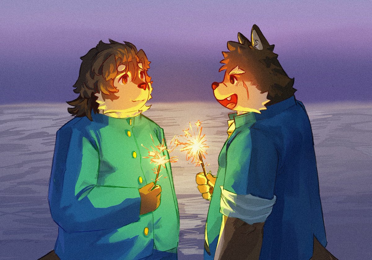 at the beach 🌊🎇 #furry