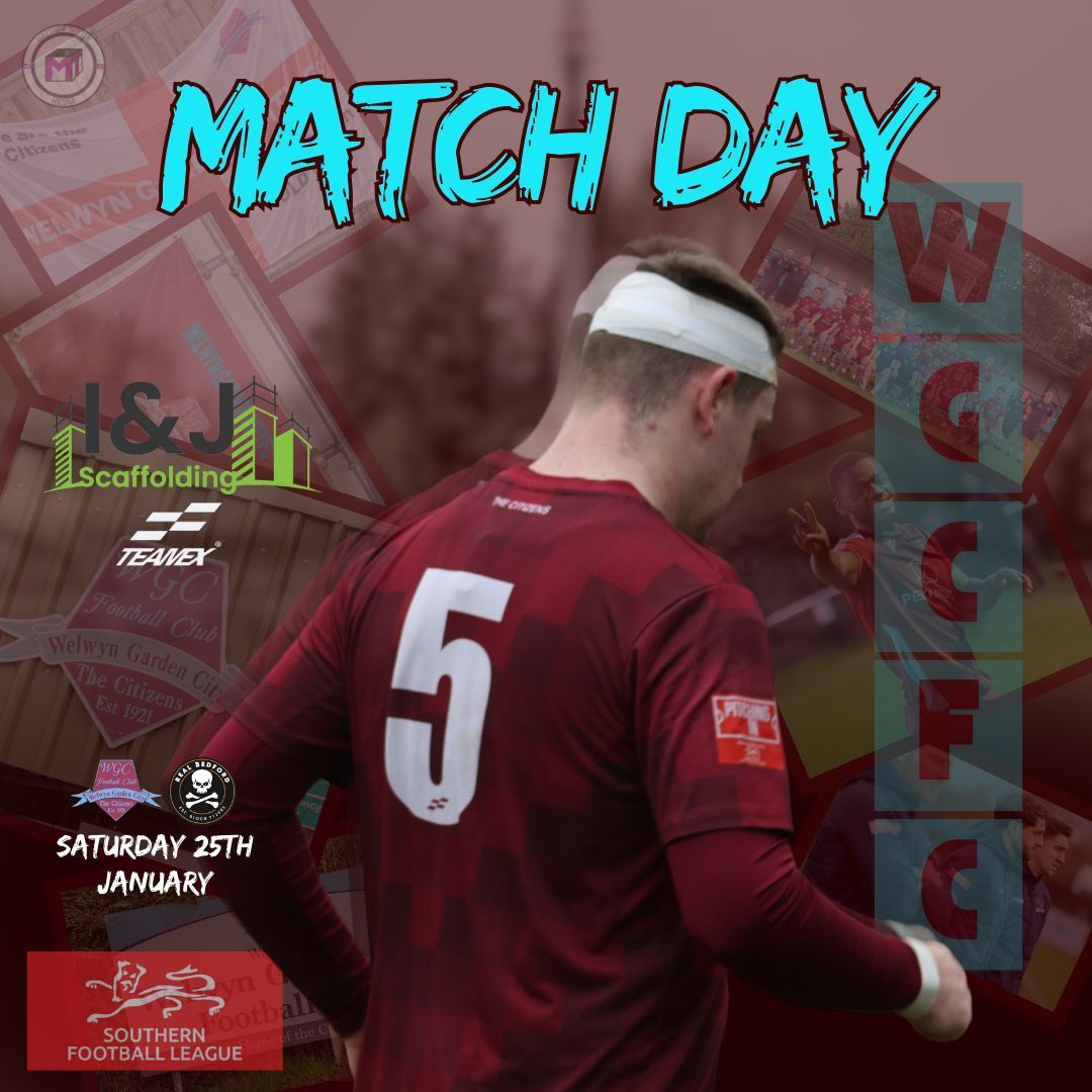💰| MATCH DAY

Today we welcome the league leaders to Herns Way!

🆚 <a href="/RealBedford/">Real Bedford FC 🏆</a>
🗓️ 25/01/25
⏱️ 15:00
🏟️ Herns Way
📍 Welwyn Garden City, AL7 1TA
🎟️ £10 Adults, £5 Concessions, £3 12-18, u12 Free

#CITIZENS
