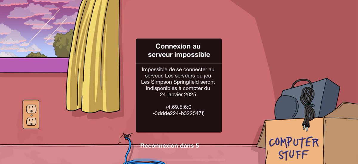 DestArnoNet's tweet image. C'est terminé.. Après un peu plus d'une décennie, les serveurs du jeu Les Simpson : Springfield sont fermés. 
Encore merci @EAFrance 🥲

#SimpsonsTappedOut #Simpson
