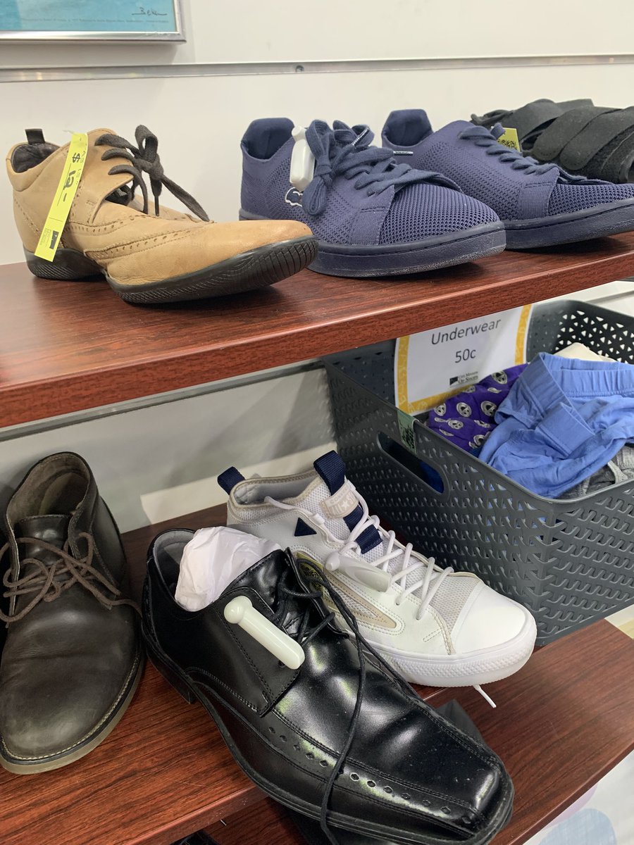 elucyg's tweet photo. Hey City Mission if you need to put security tags on your shoes maybe your prices are too high? Your Moonah warehouse has turned into a high-end second-hand boutique store that isn’t affordable at all! #citymission #hobart #opshop https://t.co/5slSW03D2n